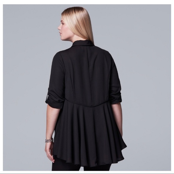 NWT Simply Vera Vera Wang chiffon blouse Size S. - Picture 2 of 8